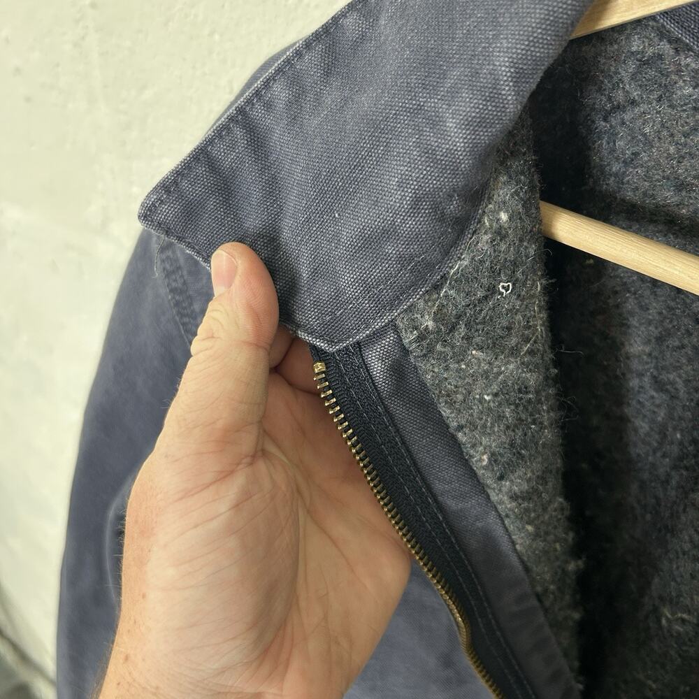 Vintage Carhartt Blanket-Lined Detroit Jacket “Petrol Blue” J204 PTB - Picture 13 of 15